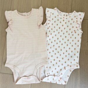 Amazon Basics Onesies- Girls NWOT- Size 18m